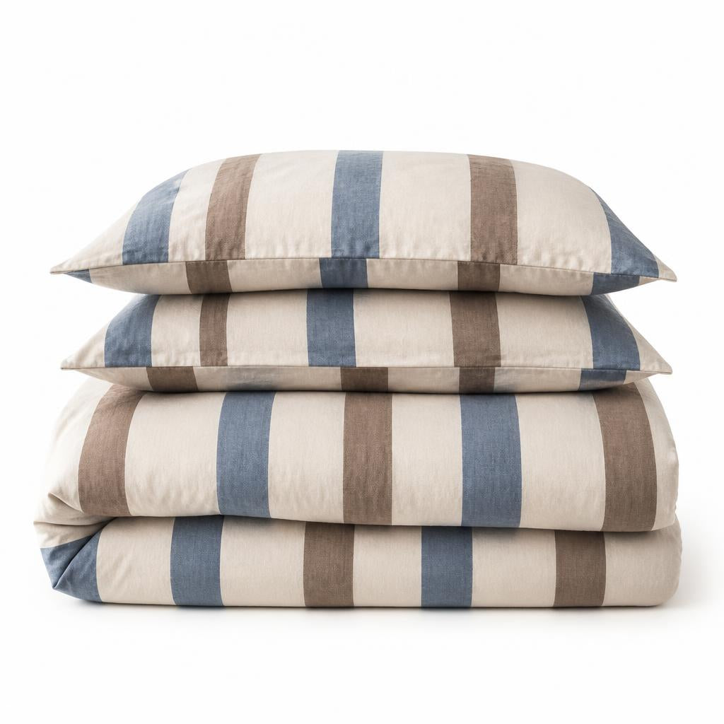 Marlow Broad Stripe — Cocoa & Vintage Blue — image 1