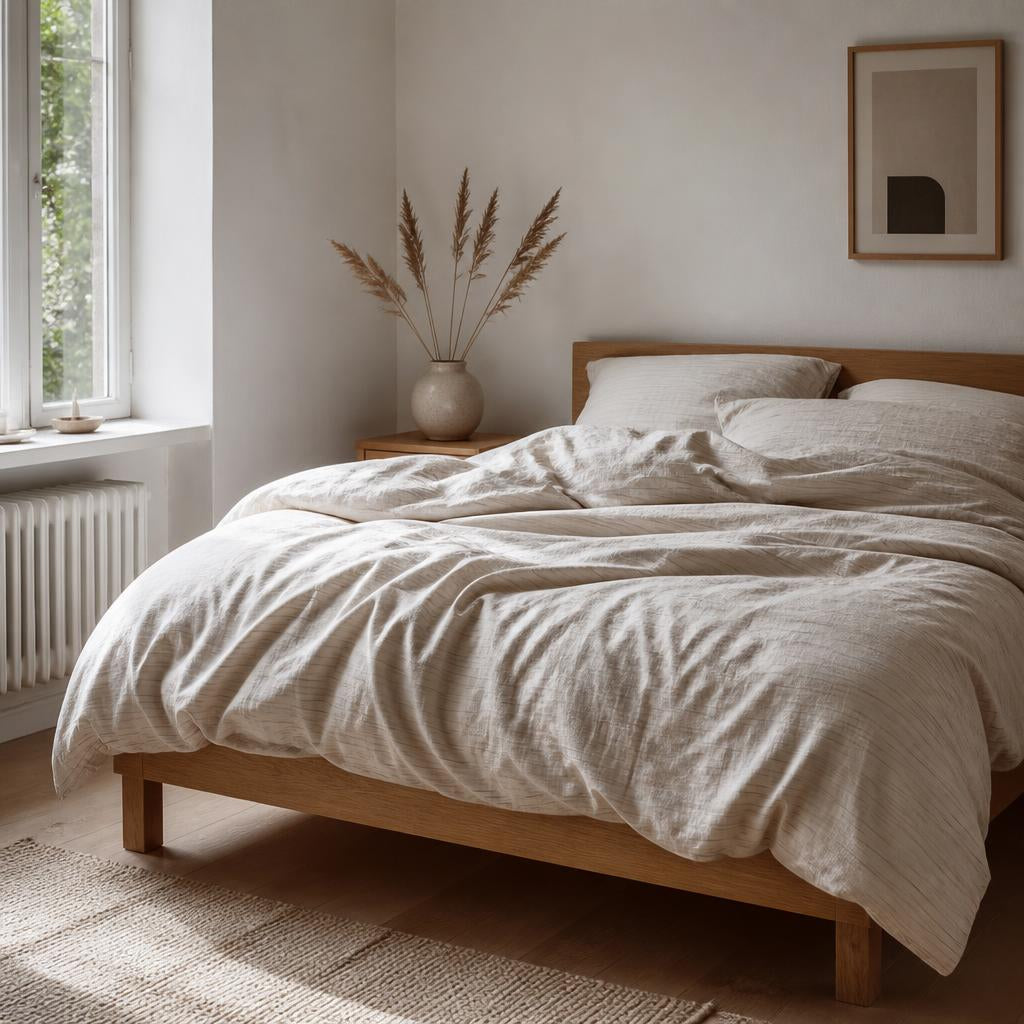 Oat Pinstripe Linen Set — image 2